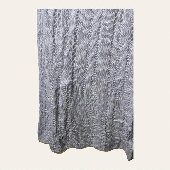 0438. Free PEOPLE SUGAR CLOUD COMBO SWEATER DRESS KNITTED TURTLE NECK MAXI LEN. - Picture 11 of 16